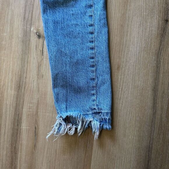 Levi’s Premium Denim 501 Size 27 High Rise Women’s Skinny Blue Jeans Button Fly - Picture 2 of 12